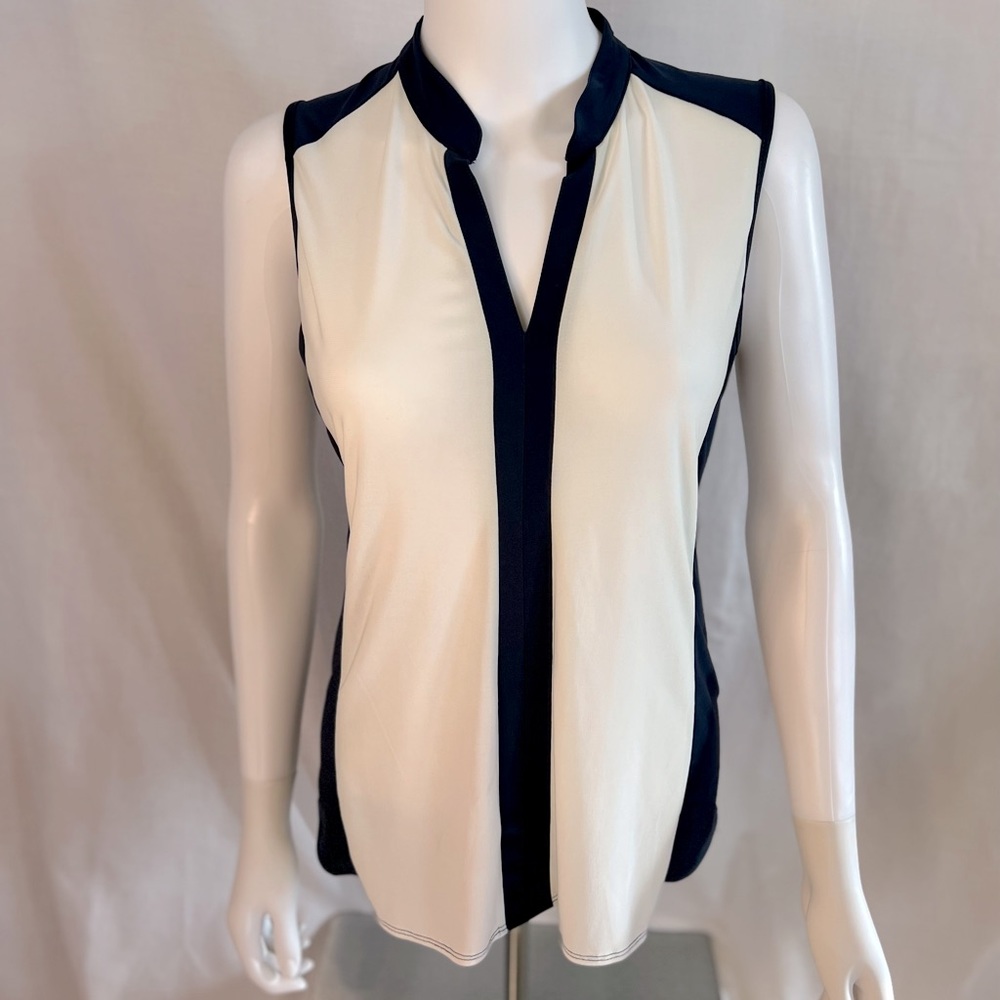 Sleeveless v-neck blouse